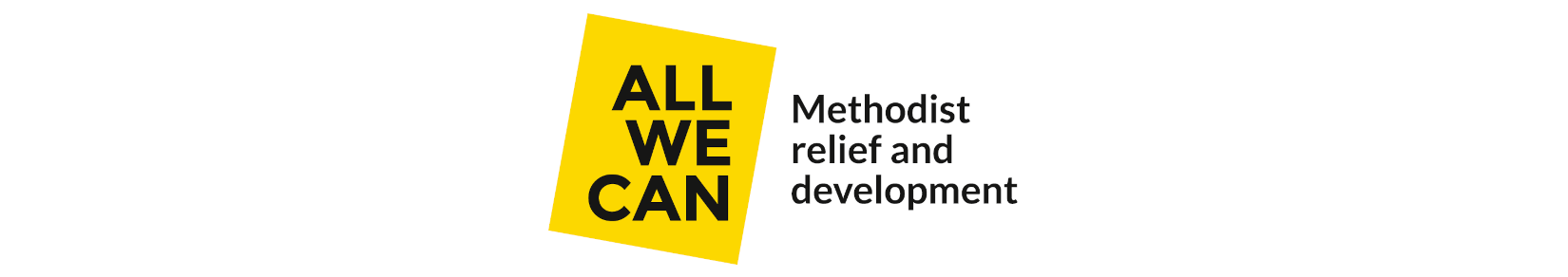 All We Can logo tagline Methodist relief and development