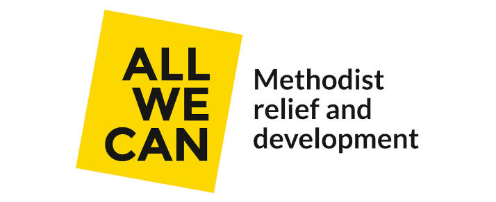 All We Can logo tagline Methodist relief and development